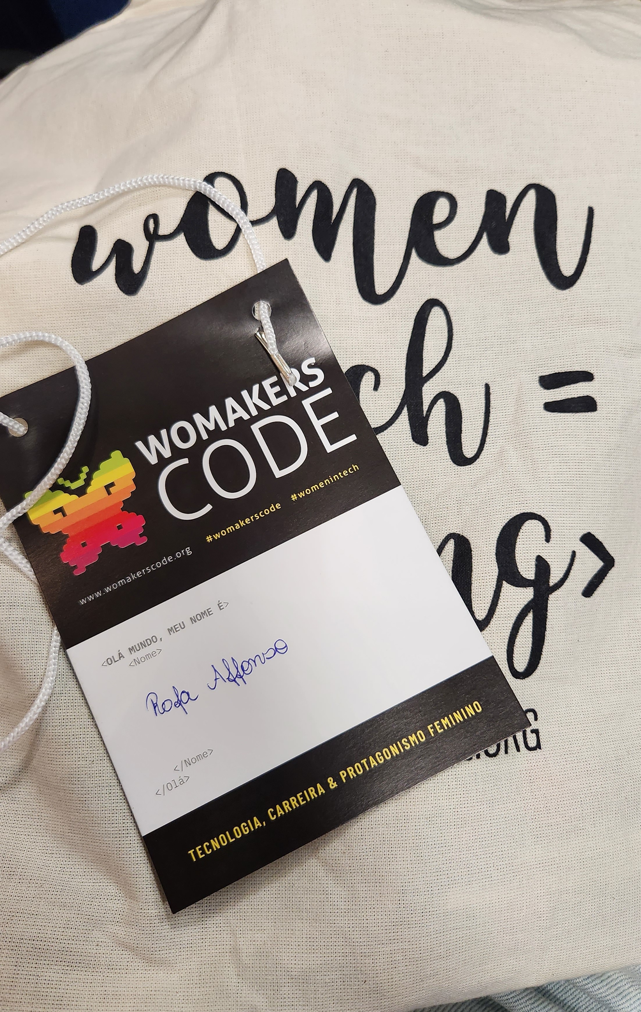 Rafa's WoMakers Code attendee badge